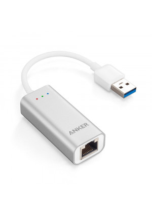 Anker Unibody Aluminum USB 3.0 to RJ45 Gigabit Ethernet Adapter Supporting 10/100/1000 Mbps Ethernet [RTL8153 Chipset]