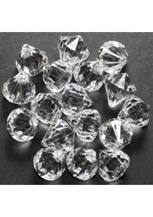 60 Small Clear Crystal Like Drop Ornaments