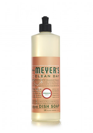 Mrs. Meyer's Clean Day Liquid Dish Soap, Geranium, 16 Fluid Ounce