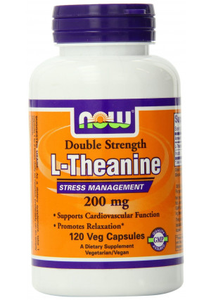 Now Foods L-Theanine Veg Capsules, 200 mg, 120 Count