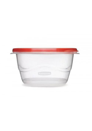 Rubbermaid TakeAlongs Food Storage Container, Square, Deep, Set of 2, 5.2-cup, Chili (FG7F68RETCHIL)