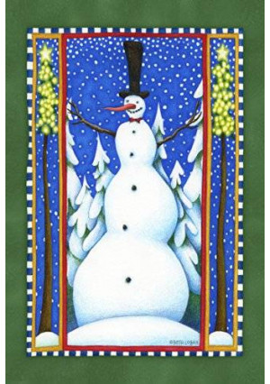 Toland Home Garden Stovepipe Snowman 12.5 x 18-Inch Decorative USA-Produced Garden Flag