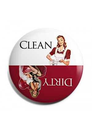 Aloha Girls Gifts Red Retro Clean Dirty Dishwasher Magnet
