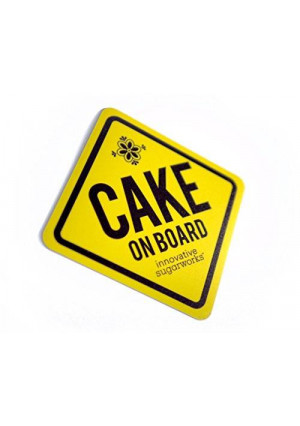 Innovative Sugarworks Cake on Board Car Magnet, Yellow