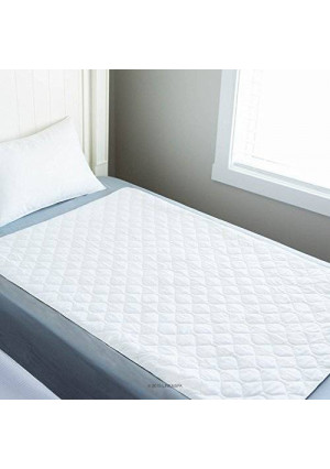LINENSPA 34" x 52" Non Skid Waterproof Sheet Protector Incontenence Underpad with Highly Absorbent Fill Layer and Soft Cotton Blend Cover