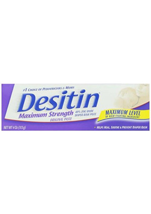 Desitin Diaper Rash Paste Maximum Strength, 4-Ounce