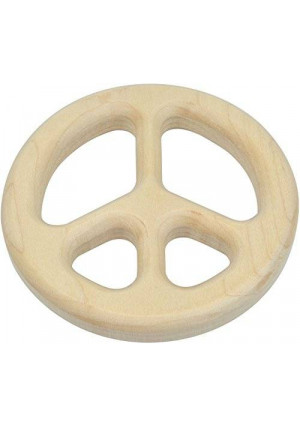 Maple Landmark Peace Sign Shaped Maple Teether - Made in USA