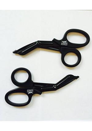 Madison Supply, Premium Quality Fluoride Coated Medical Scissors, EMT and Trauma Shears 2 pack