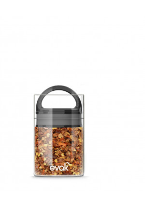 Prepara EVAK Glass Food Storage Container with Black Gloss Handle, Mini