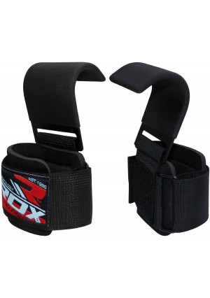 RDX Weight Lifting Gym Hook Strap Crossfit Wraps Hand Bar Bodybuilding Training Workout