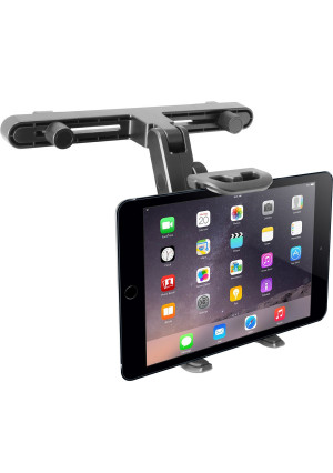 Macally HRMOUNT Adjustable Car Seat Headrest Mount and Holder for iPad, Samsung, and 7" to 10" Tablets