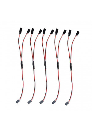 DYWISHKEY 30CM Servo Remote control 1 to 2 Y Cables, male to female (5 Pack)