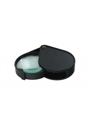 SE Folding Pocket Magnifier, 4X Magnification, 2" Glass Lens