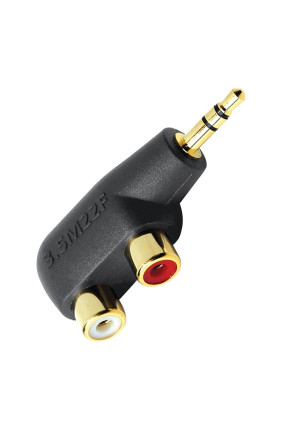Audioquest - 3.5mm Mini-Plug-to-2-RCA Adapter (Hard)