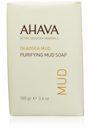 AHAVA Dead Sea Purifying Mud Soap, 3.4 Oz