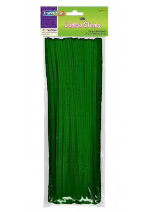 Creativity Street Chenille Stems/Pipe Cleaners 12 Inch x 6mm 100-Piece, Green
