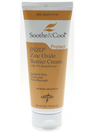 Medline Soothe and Cool Inzo Barrier Cream, 4 Ounce