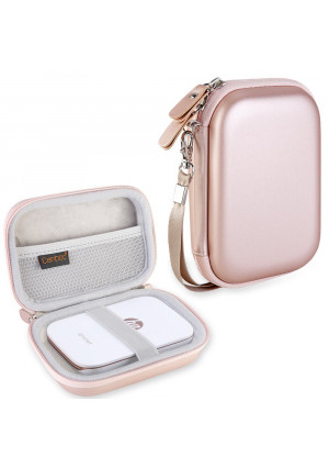 Canboc Shockproof Carrying Case Storage Travel Bag for HP Sprocket Portable Photo Printer / Polaroid ZIP Mobile Printer Protective Pouch Box,Rose Gold