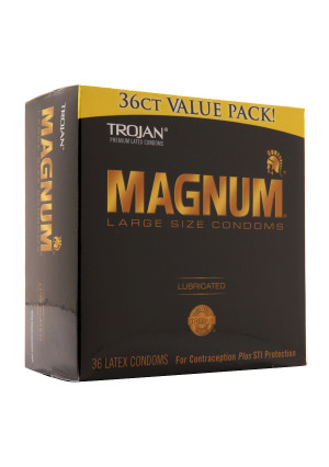Trojan Magnum Lubricated Latex Condoms Large