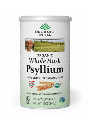 Organic India Whole Husk Psyllium, 12-Ounce