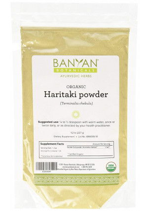 Banyan Botanicals Haritaki Powder - Certified Organic, 1/2 Pound - Terminalia chebula - Detoxification and Rejuvenation*
