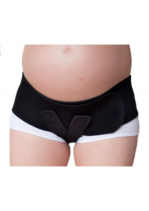 Baby Belly Band - Pregnancy and Maternity Belt With Small Compression Groin Band - For Back, Hernia, and Pelvic Floor Pain - Small