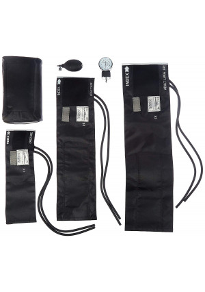 Prestige Medical 3-in-1 Aneroid Sphygmomanometer Set With Carry Case, Black