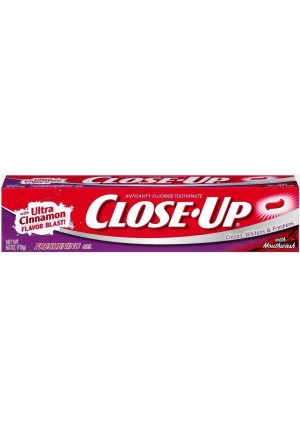Close-Up Toothpaste, Refreshing Red Gel, Anticavity Fluoride, Cinnamon, 6 Oz (Pack of 6)