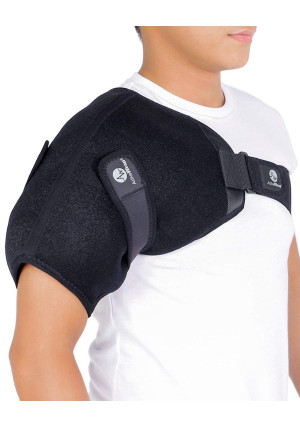 ActiveWrap Shoulder Ice and Compression Support for Rotator Cuff Injuries Recovery BAWSH11 - Large Reusable Hot Cold Packs Included