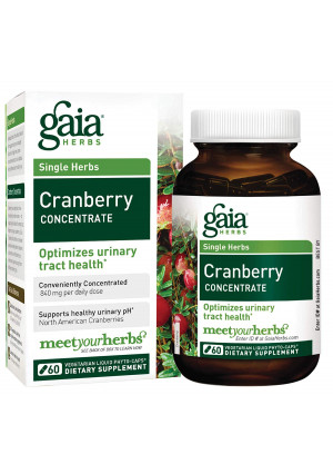 Gaia Herbs Cranberry Concentrate, Vegan Liquid Capsules, 60 Count - Supports Urinary Tract (UT) Health, Cranberry Pills from Organic Cranberry Juice