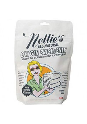 Nellie's All-Natural Oxygen Brightener Powder Pouch, 50 Scoops- Removes Tough Stains, Dirt and Grime