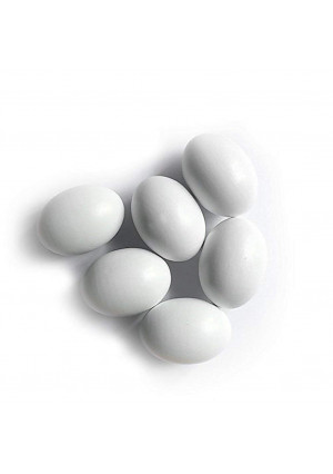 6Pcs Wooden Faux Fake Eggs,Easter Eggs,Children Play Kitchen Game Food Toy - White Color