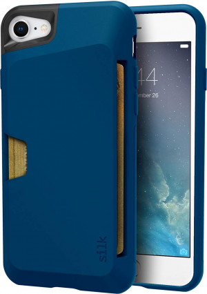 Silk iPhone 7/8 Wallet Case - VAULT Protective Credit Card Grip Cover - "Wallet Slayer Vol.1" - Blue Jade