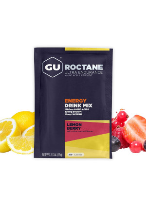 GU Energy Roctane Ultra Endurance Energy Drink Mix, Lemon Berry, 10-Count Packets