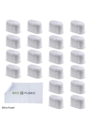 Charcoal Water Filter Replacements - Fits Keurig 2.0 Models - 20 Pack - Extra Fine Grain - Fine Mesh Material - Long Lasting - For Improved Coffee Taste - Easy to Replace