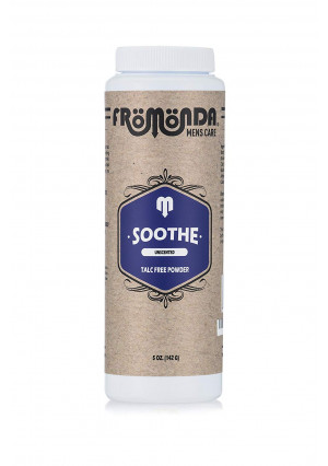 Fromonda Soothe Unscented Talc Free Body Powder - All Natural Dry Deodorant For Men and Women - Fragrance Free Athletic Dusting Powder - 5 OZ