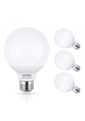 G25 LED Bulb, Aooshine 50W Incandescent Bulb Equivalent Soft Warm White 2700K 5 Watts E26 Base Globe Vanity Makeup Mirror Lights Bulb, Non-dimmable(Pack of 4)