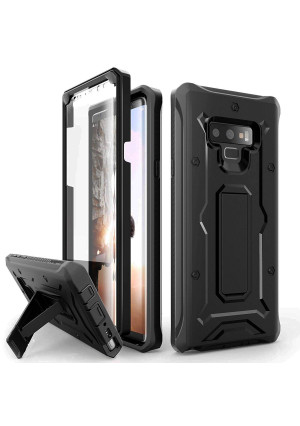 Galaxy Note 9 Case - ArmadilloTek Vanguard Series Military Grade  Rugged Case with Built-in Screen Protector and Kickstand for Samsung Galaxy Note 9 (2018) - Black