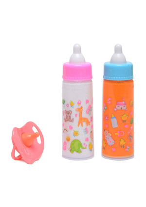 My Sweet Baby Disappearing Magic Bottles - Includes 1 Milk, 1 Juice Bottle with Pacifier for Baby Doll