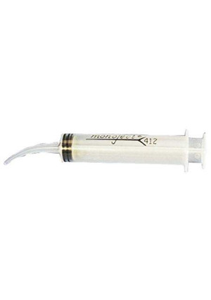 12 cc Disposable Syringe with Tapered Curved Tip