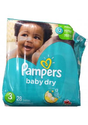 Pampers Baby Dry Diapers, Size 3, 28 Count