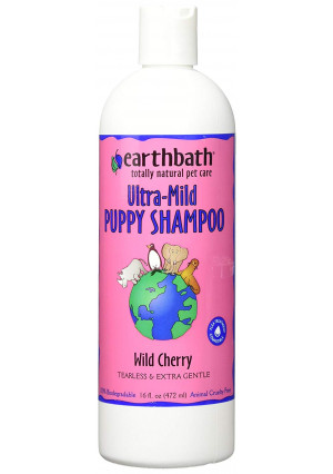 Earthbath Totally Natural Pet Shampoo, Puppy shampoo, 16 oz, Wild Cherry