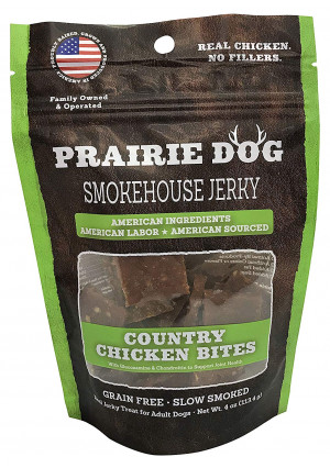 Prairie Dog Smokehouse Country Chicken Bites Dog Treats, 4 Oz.