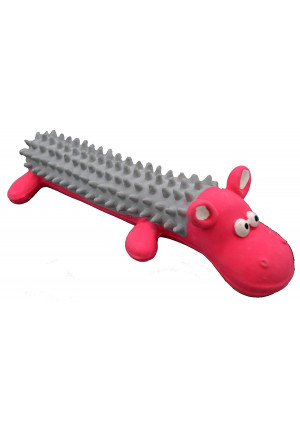 Amazing Pet Products Shaggy Latex Hippo Squeek Toy, 6-Inch