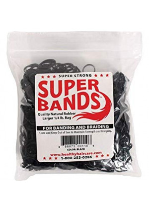 Healthy Haircare Product-Super Bands- Black 1/4 Pound