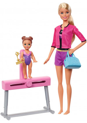Barbie Gymnastics Coach Doll and Playset