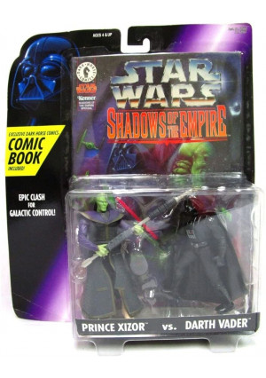 Star Wars, Shadows of the Empire, Prince Xizor and Darth Vader Action Figures, 3.75 Inches