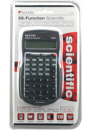 Sentry 56-Function Scientific Calculator, Black (CA656)