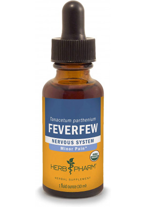 Herb Pharm Certified Organic Feverfew Liquid Extract for Minor Pain Support - 1 Ounce