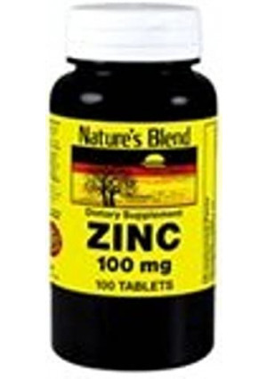 Nature's Blend Zinc Gluconate 100 mg, 100 Tablets